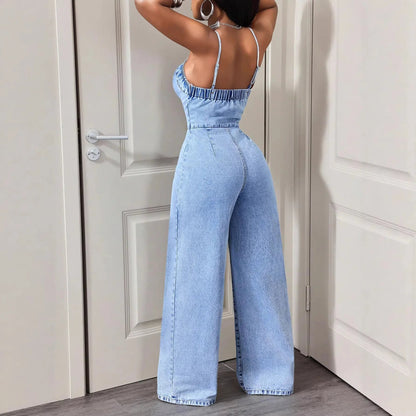 Salopette en Jean Femme Dos Nu Vintage