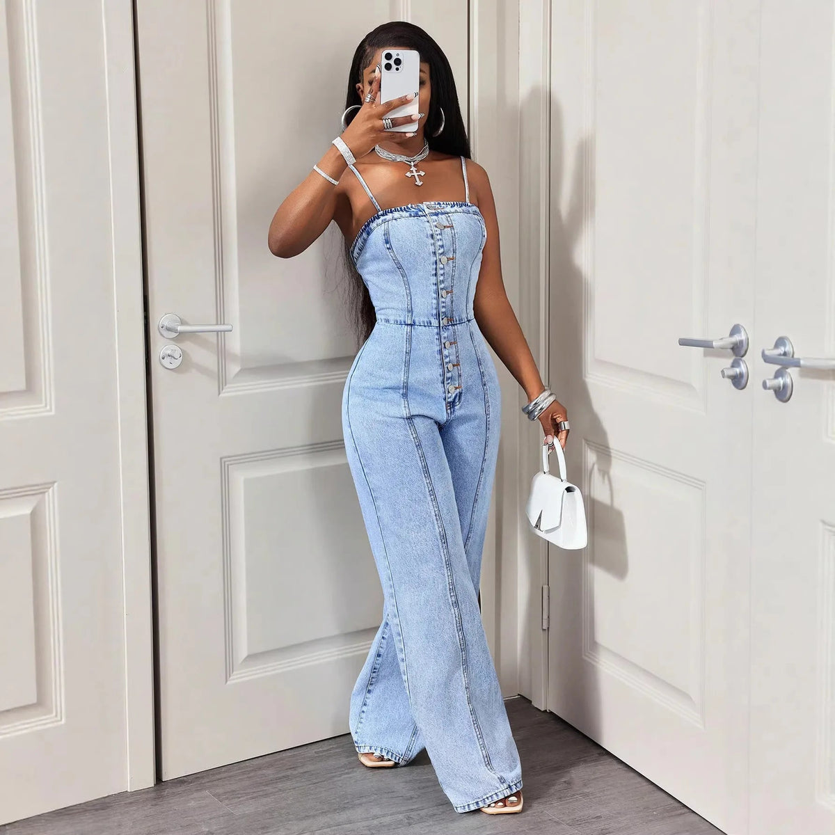 Salopette en Jean Femme Dos Nu Vintage