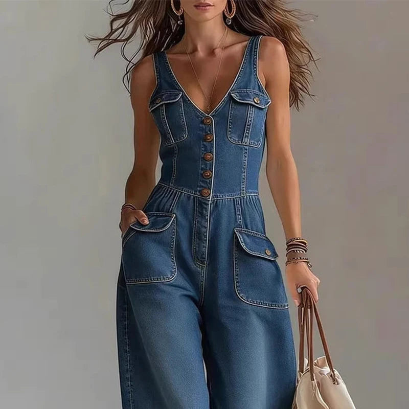 Salopette en Jean Femme Élégante Soirée