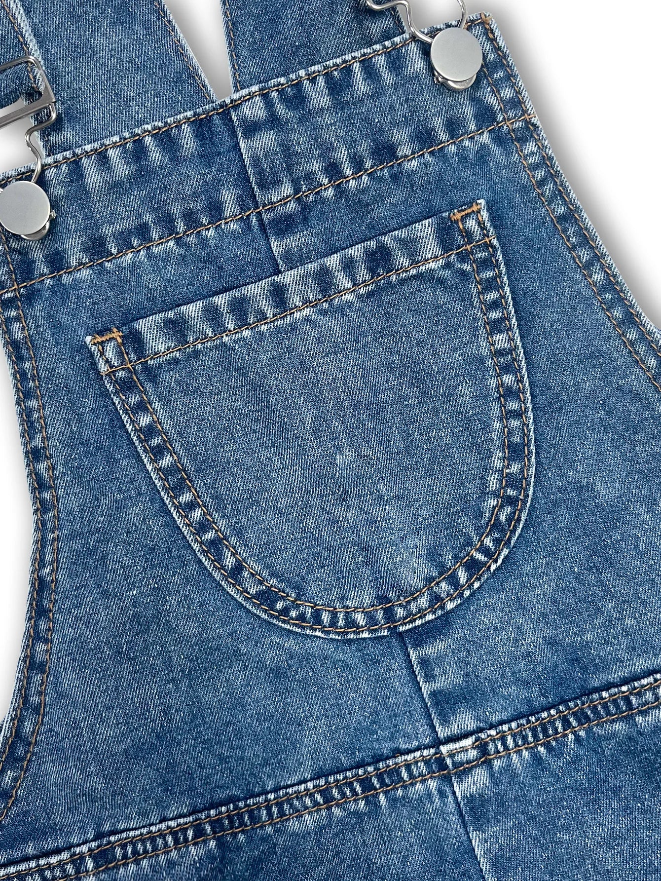 Salopette en Jean Femme Rétro Jambe Large Légère
