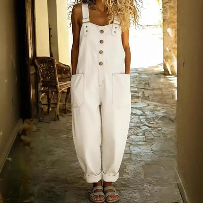 Salopette en Jean Femme Rétro Longue
