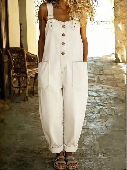 Salopette en Jean Femme Rétro Longue