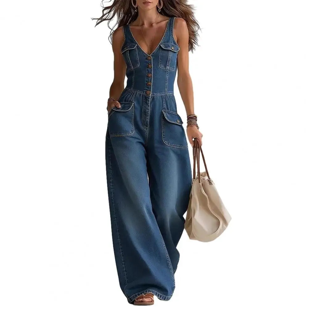 Salopette en Jean Femme Stretch Respirante