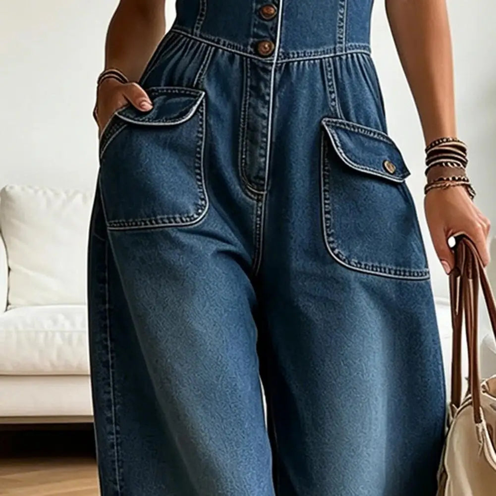 Salopette en Jean Femme Stretch Respirante
