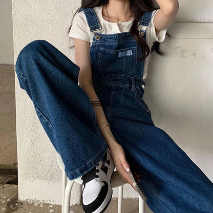 Salopette en Jean Femme Style Coréen Baggy
