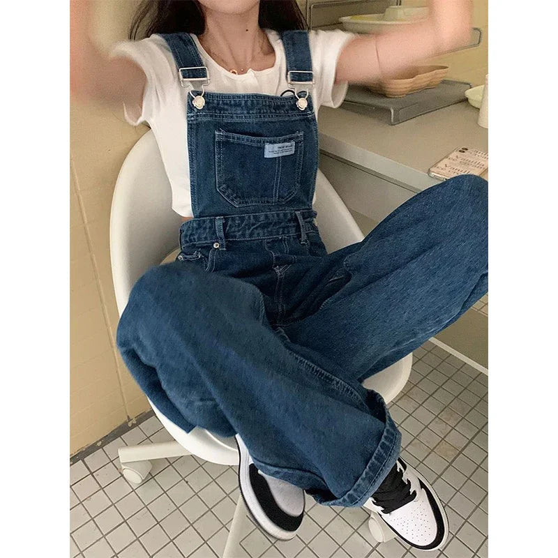 Salopette en Jean Femme Style Coréen Baggy
