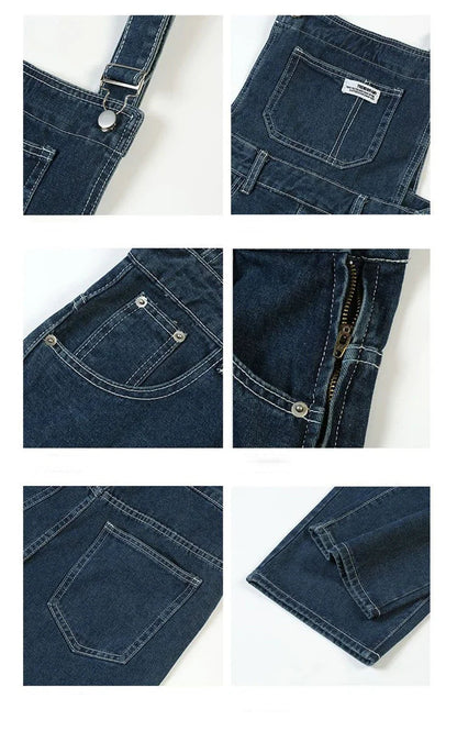 Salopette en Jean Femme Style Coréen Baggy