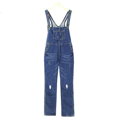 Salopette en Jean Femme Trous Streetwear