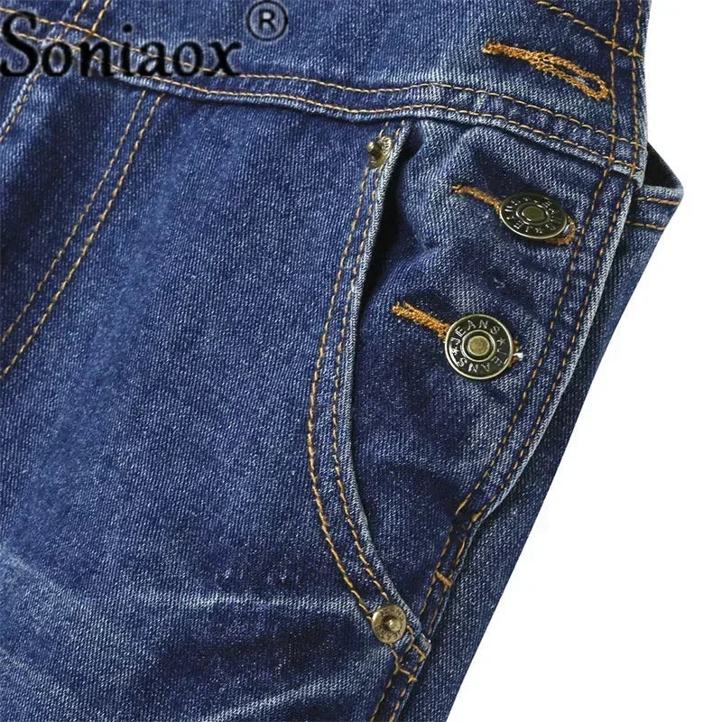 Salopette en Jean Femme Trous Streetwear