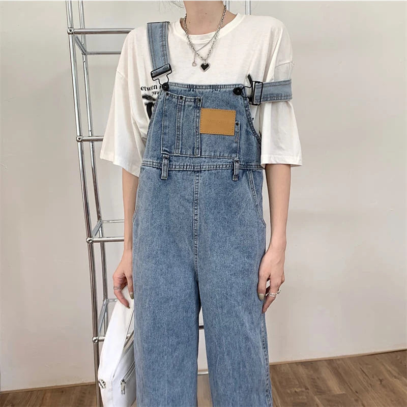Salopette en Jean Femme Vintage Coupe Droite