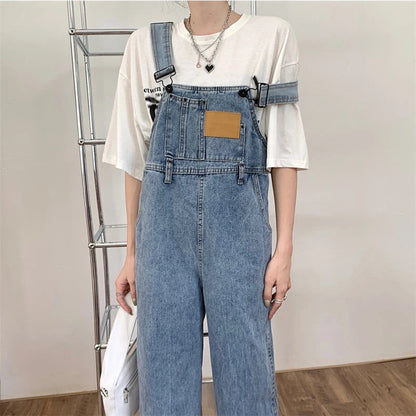 Salopette en Jean Femme Vintage Coupe Droite