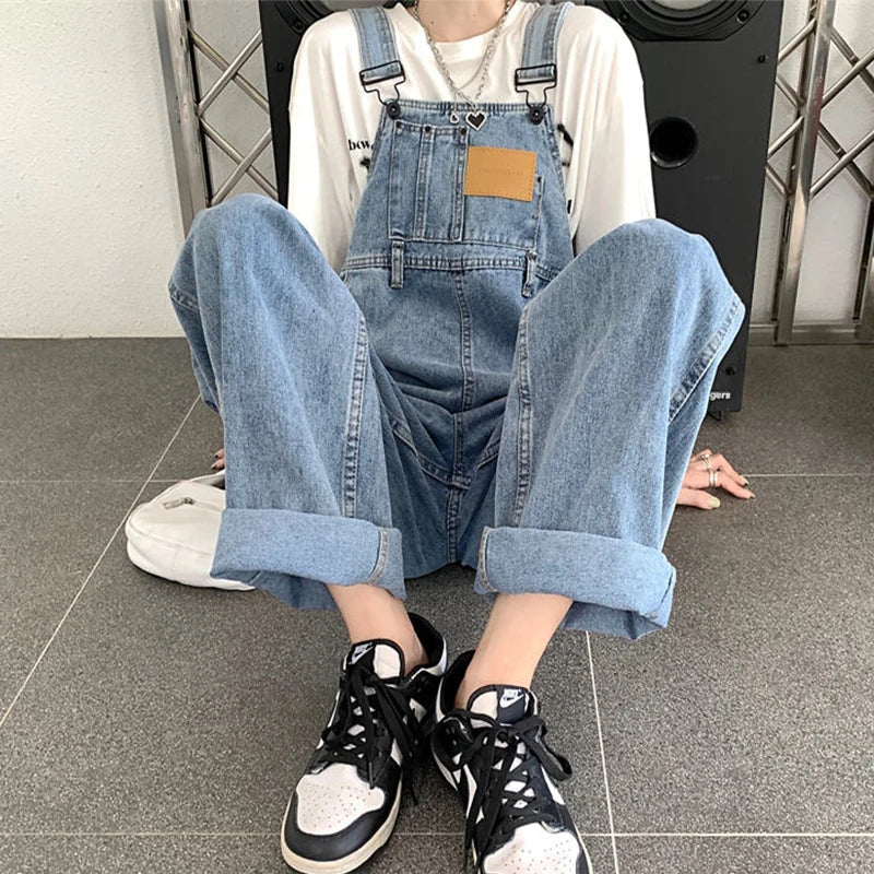 Salopette en Jean Femme Vintage Coupe Droite