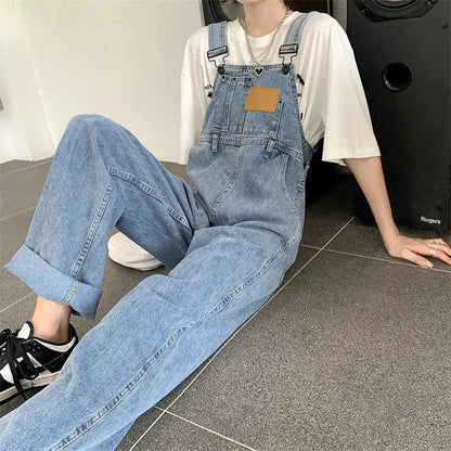 Salopette en Jean Femme Vintage Coupe Droite