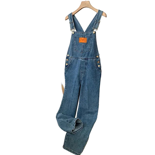 Salopette en Jean Femme Vintage Jambe Large