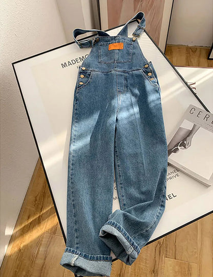 Salopette en Jean Femme Vintage Jambe Large