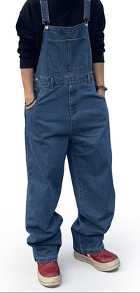 Salopette en Jean Homme Coupe Baggy Décontractée