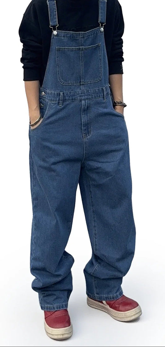 Salopette en Jean Homme Coupe Baggy Décontractée