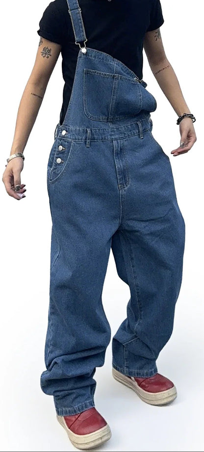 Salopette en Jean Homme Coupe Baggy Décontractée