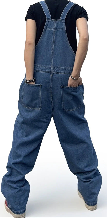 Salopette en Jean Homme Coupe Baggy Décontractée