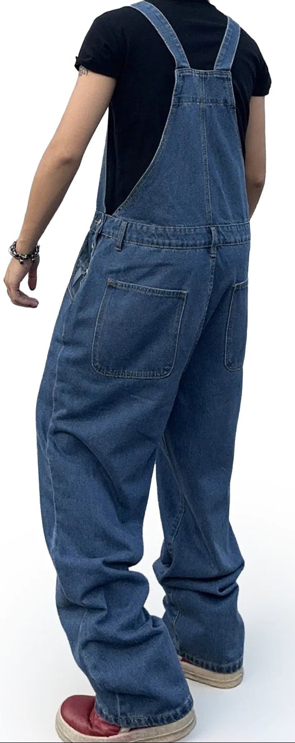 Salopette en Jean Homme Coupe Baggy Décontractée