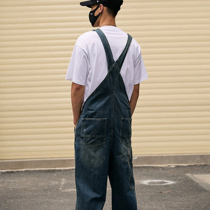 Salopette en Jean Homme Déchirée Distressed