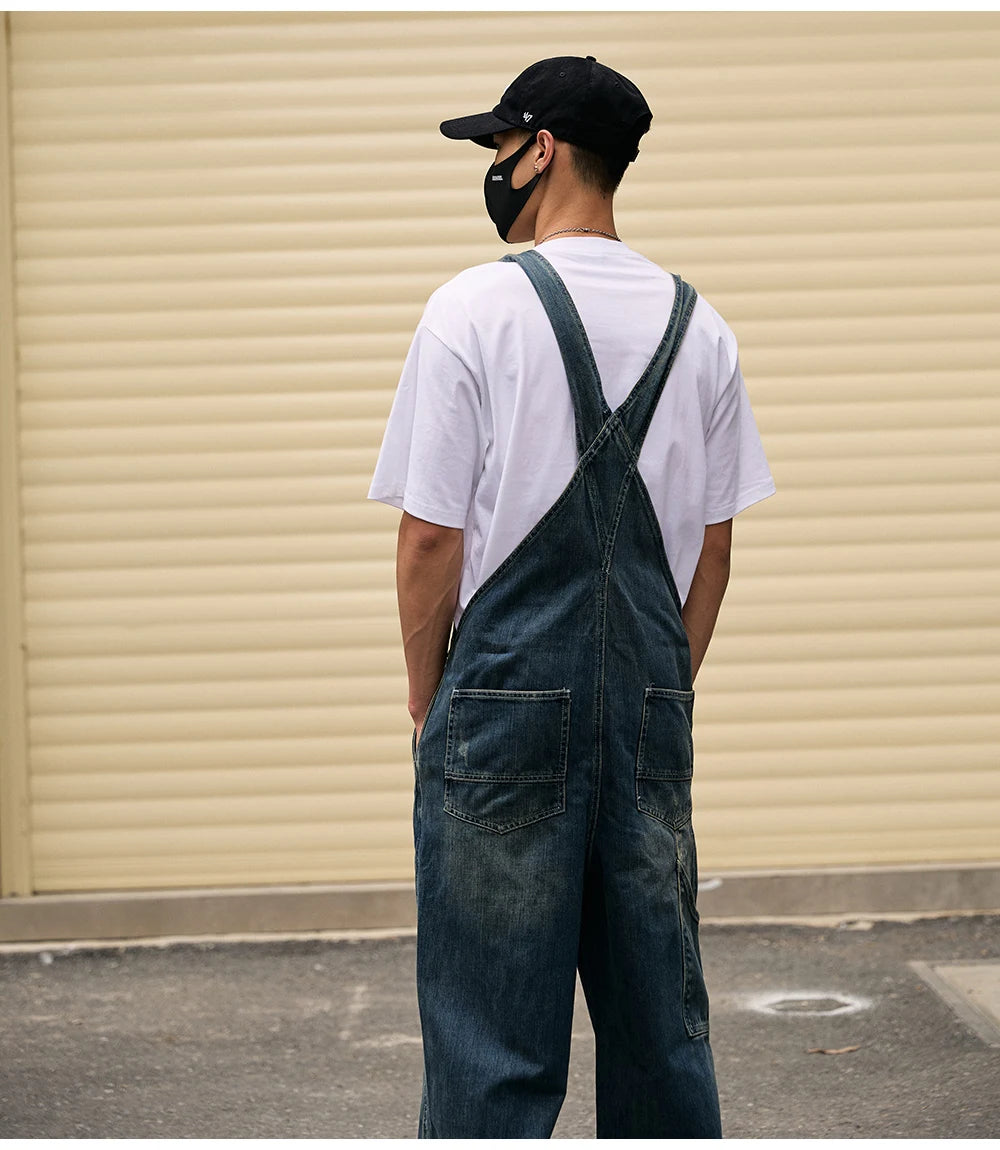 Salopette en Jean Homme Déchirée Distressed
