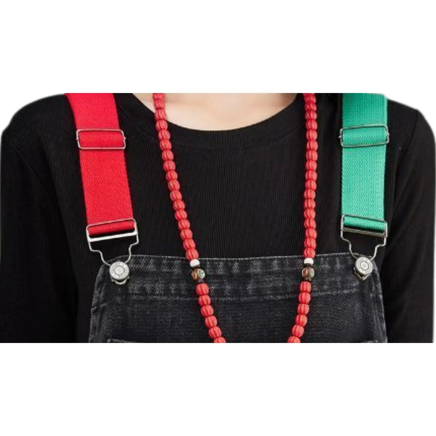 Salopette en Jean Noir Patchwork Femme - Style Audacieux et Original - Salopette Mania