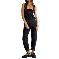 Salopette en Jean Noire pour Femme