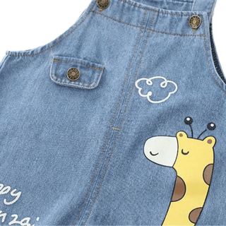 Salopette en Jean pour Enfant - Motif Girafe Amusant - Salopette Mania