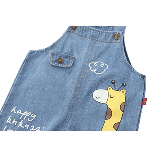 Salopette en Jean pour Enfant - Motif Girafe Amusant - Salopette Mania