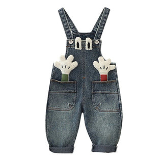 Salopette en Jean pour Enfant - Style Main de Souris Ludique - Salopette Mania