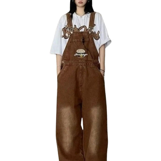 Salopette en Jean Vintage Femme - Style Urbain et Confort Décontracté - Salopette Mania