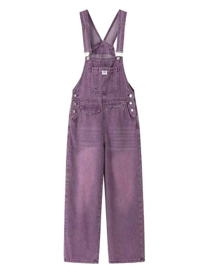 Salopette en Jean Violette Femme Vintage