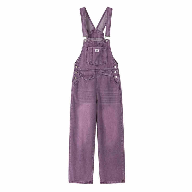 Salopette en Jean Violette Femme Vintage