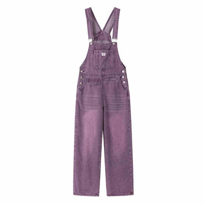 Salopette en Jean Violette Femme Vintage