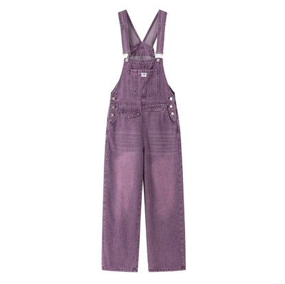 Salopette en Jean Violette Femme Vintage