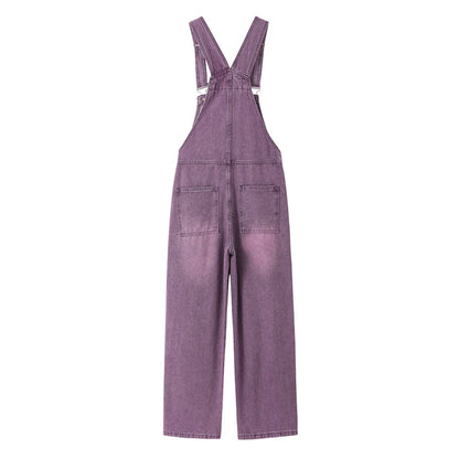 Salopette en Jean Violette Femme Vintage
