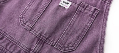 Salopette en Jean Violette Femme Vintage