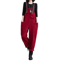 Salopette en Nylon Rouge pour Femme