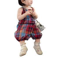 Salopette Enfant à Carreaux avec Pompon