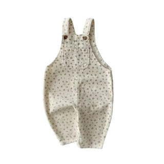 Salopette Enfant en Coton Doux avec Motif Floral - Confort et Style Naturel - Salopette Mania