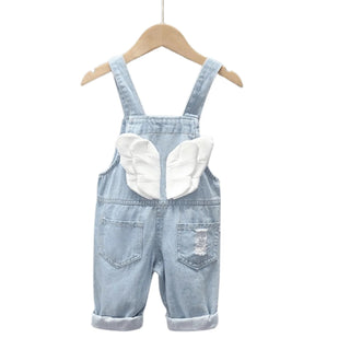 Salopette Enfant en Jean Arc - en - Ciel et Ailes d’Ange – Style et Confort pour Enfant - Salopette Mania