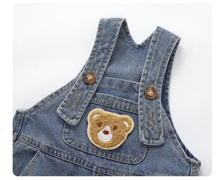 Salopette Enfant en Jean avec Motif Ours - Mignonne et Confortable - Salopette Mania