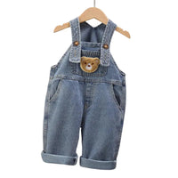 Salopette Enfant en Jean avec Motif Ours