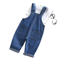 Salopette Enfant en Jean Bleu  Denim