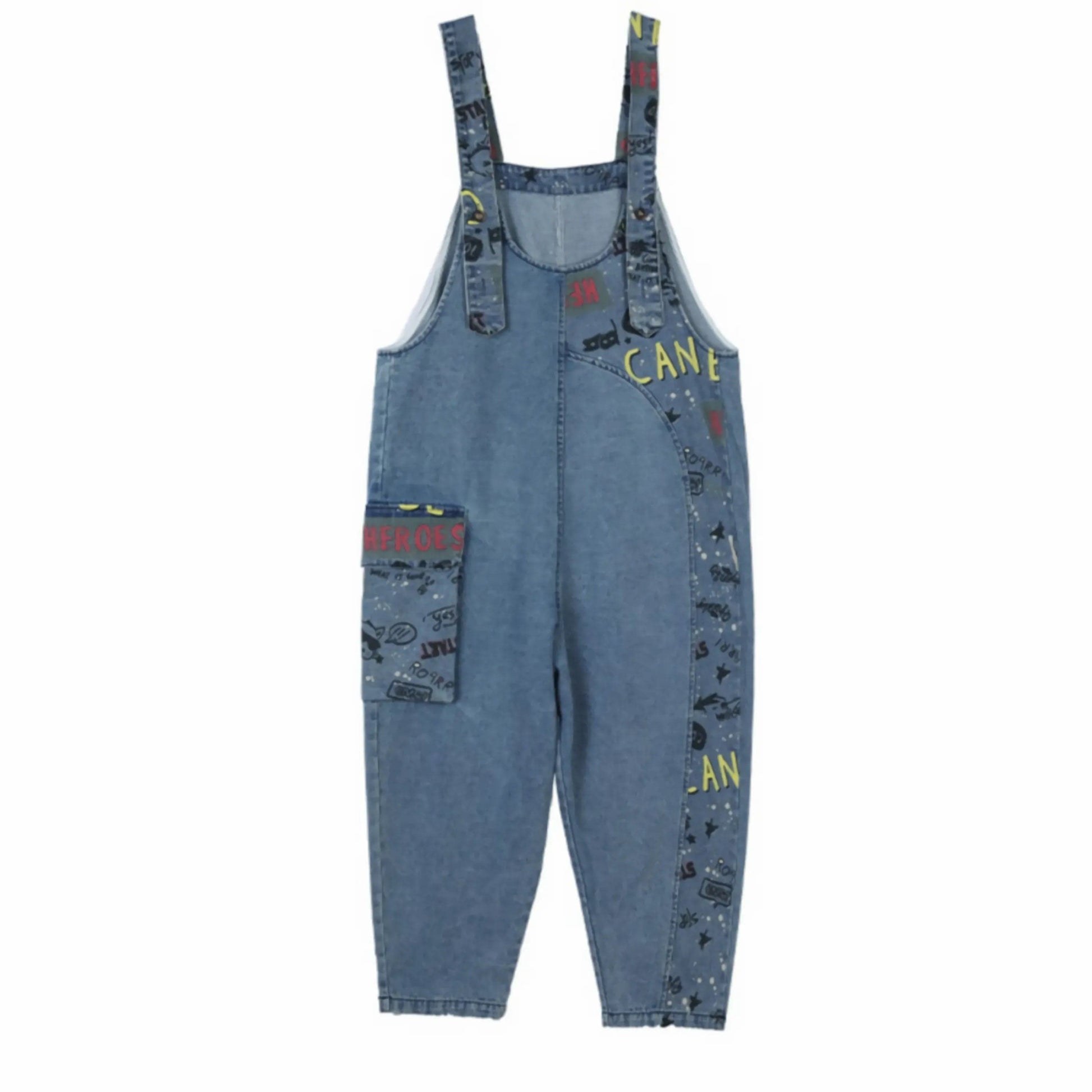 Salopette Femme en Jean Patchwork Fashion - Style Urbain Décontracté - Salopette Mania
