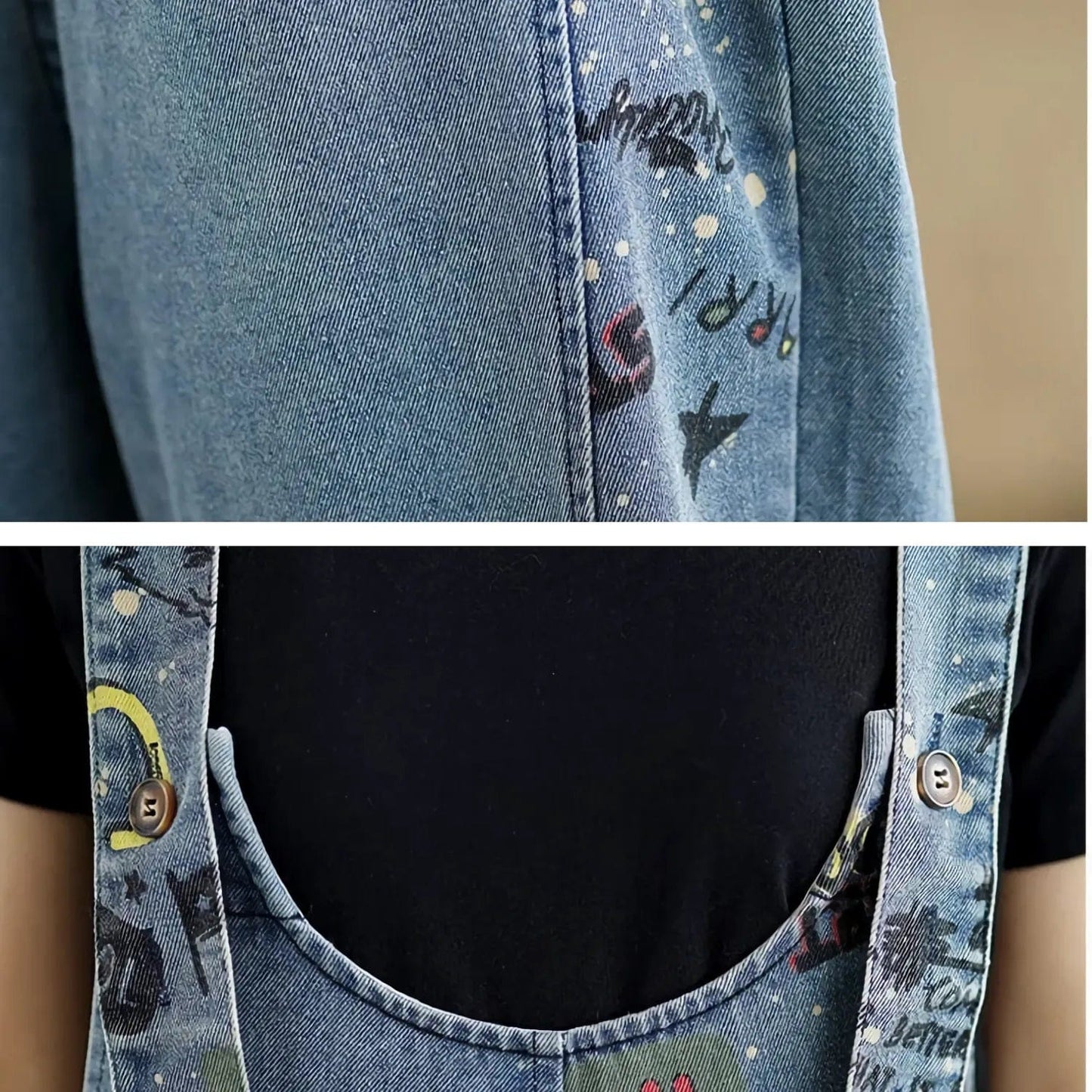 Salopette Femme en Jean Patchwork Fashion - Style Urbain Décontracté - Salopette Mania