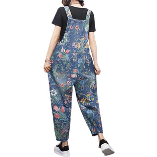 Salopette Femme Plus Size Imprimée Florale - Style Printanier et Bohème - Salopette Mania