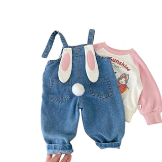 Salopette Jean Enfant Style Lapin – Confort et Fantaisie - Salopette Mania