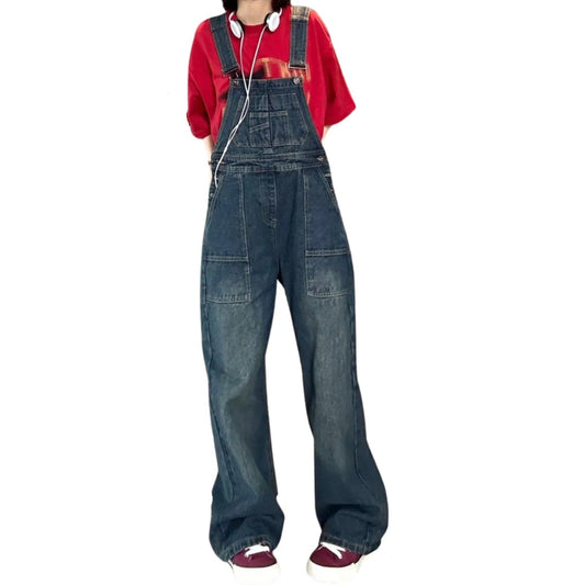 Salopette Jean Oversize pour Femme – Style Urbain et Confort Moderne - Salopette Mania